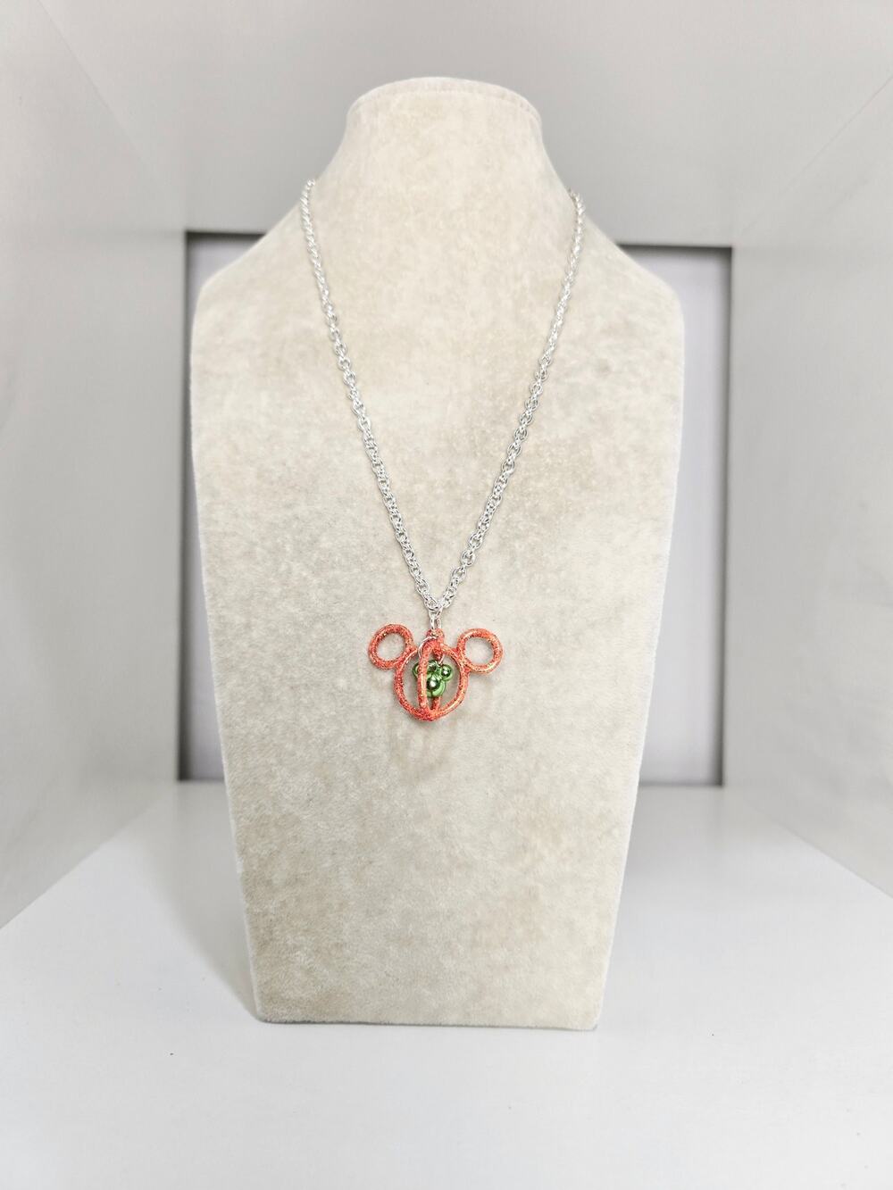 Disney Parks Silver Pumpkin Charm Necklace New